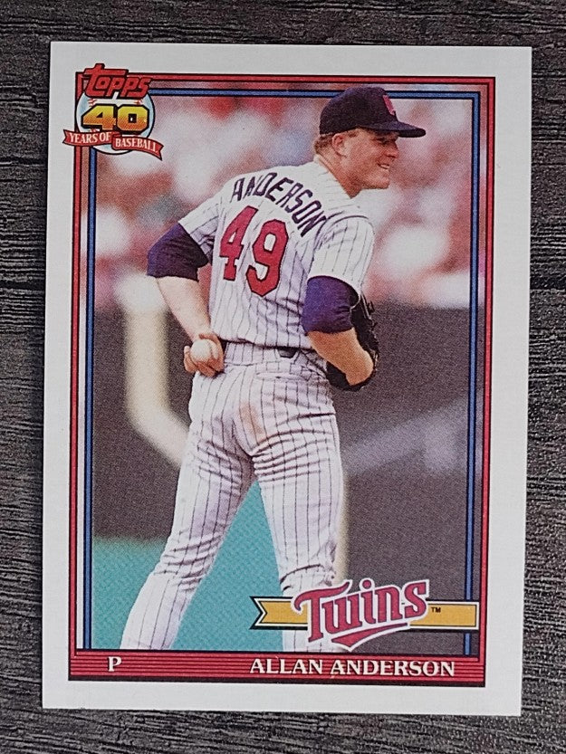 1991 Topps #223 Allan Anderson