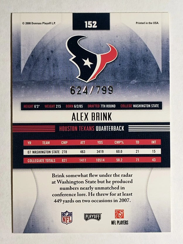 2008 Absolute Memorabilia #152 Alex Brink RC