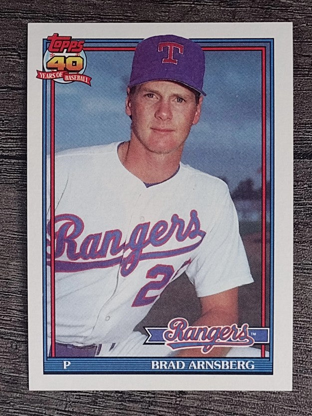 1991 Topps #706B Brad Arnsberg COR/62.2 IP in '90