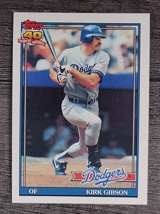 1991 Topps #490 Kirk Gibson