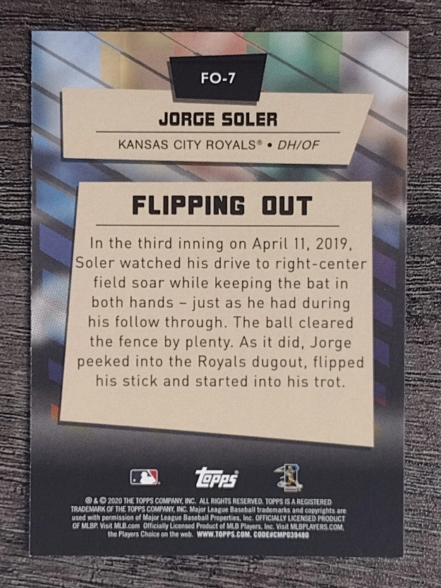 2020 Topps Big League Flipping Out #FO7 Jorge Soler