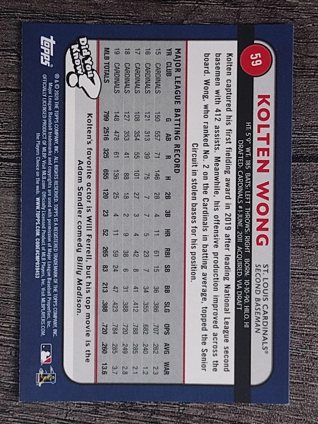 2020 Topps Big League #59 Kolten Wong