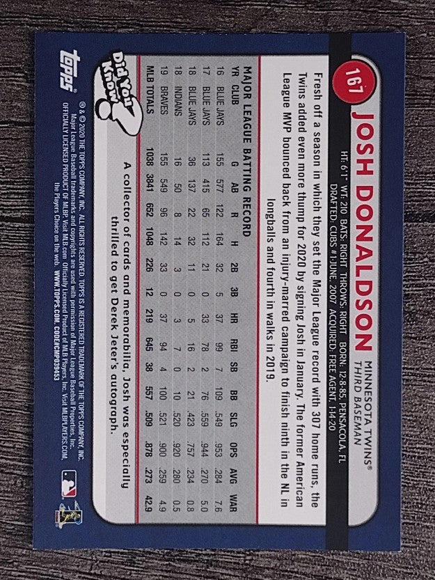 2020 Topps Big League #167 Josh Donaldson