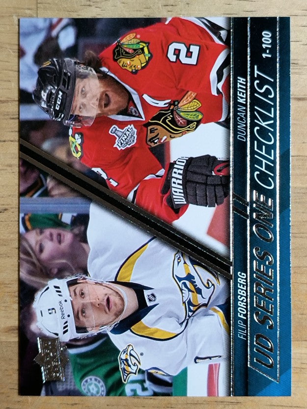 2015-16 Upper Deck #199 Filip Forsberg/Duncan Keith CL