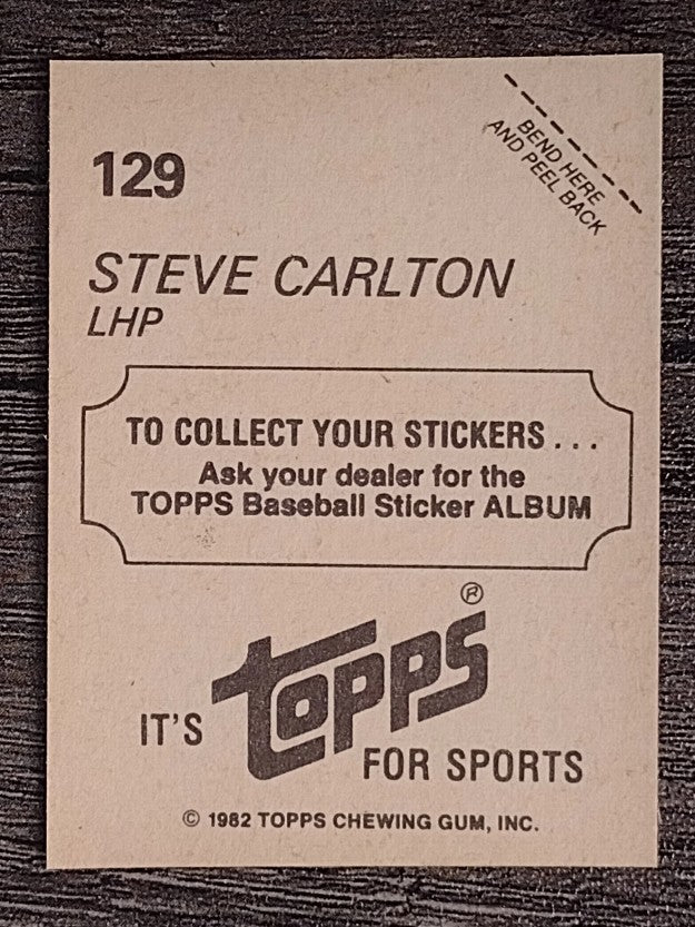 1982 Topps Stickers #129 Steve Carlton FOIL
