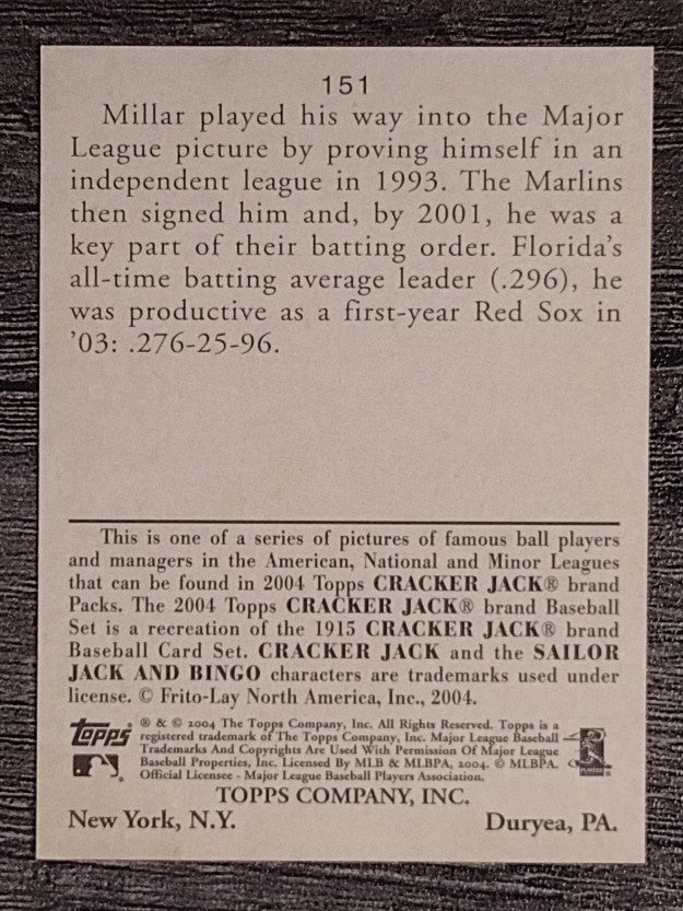 2004 Topps Cracker Jack Mini #151 Kevin Millar