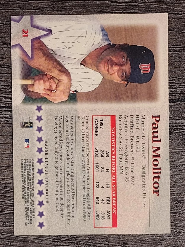 1997 Topps Stars #21 Paul Molitor