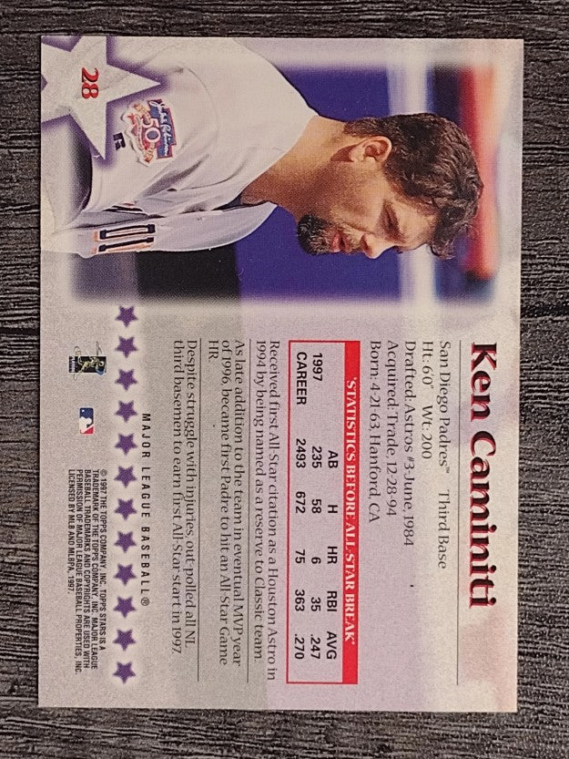 1997 Topps Stars #28 Ken Caminiti