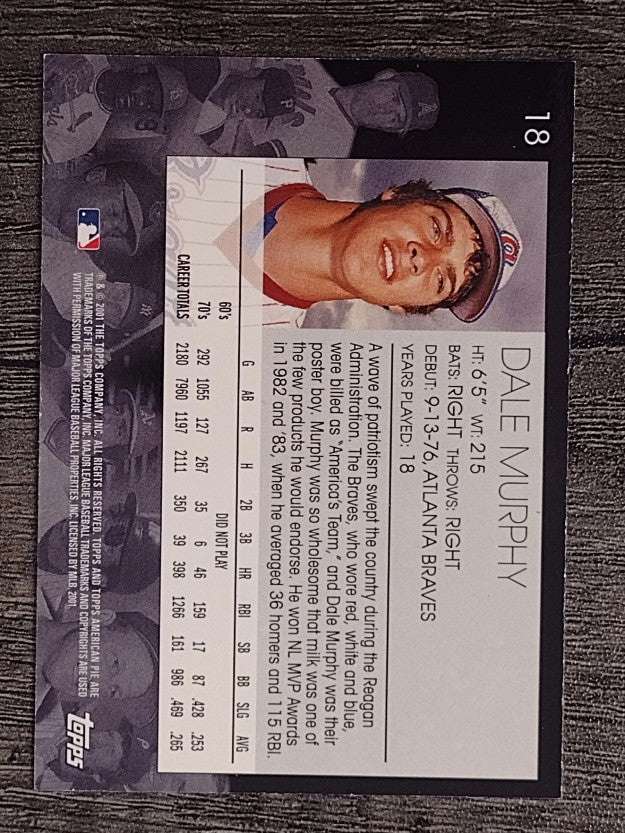 2001 Topps American Pie #18 Dale Murphy
