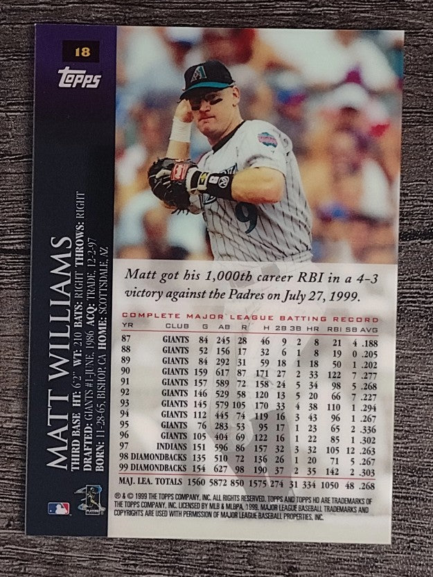 2000 Topps HD #18 Matt Williams