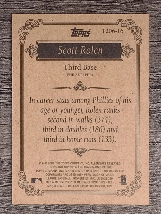 2002 Topps 206 Team 206 Series 2 #T20616 Scott Rolen