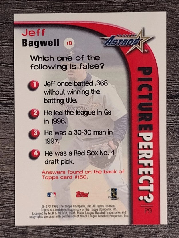 1999 Topps Picture Perfect #P9 Jeff Bagwell
