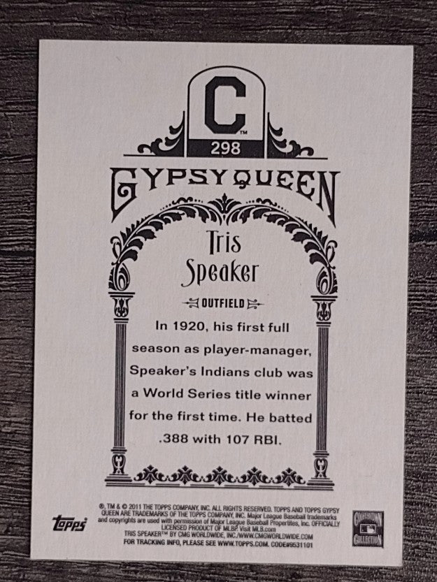 2011 Topps Gypsy Queen #298 Tris Speaker