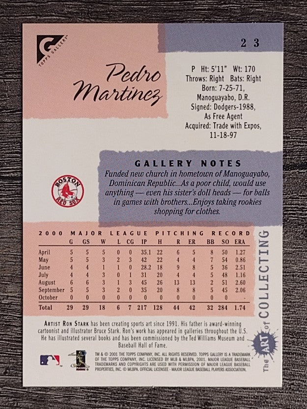2001 Topps Gallery #23 Pedro Martinez