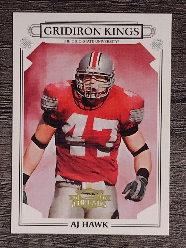 2007 Donruss Threads College Gridiron Kings Gold #31 A.J. Hawk