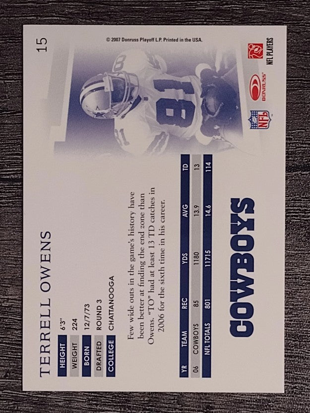 2007 Donruss Threads #15 Terrell Owens