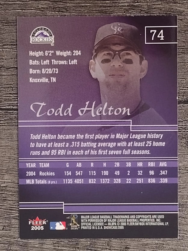2005 Fleer Showcase #74 Todd Helton