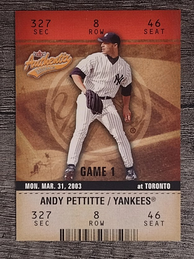 2003 Fleer Authentix #128 Andy Pettitte HT