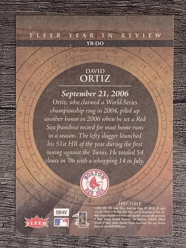 2007 Fleer Year in Review #DO David Ortiz