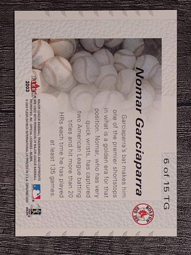 2003 Fleer Genuine Tools of the Game #6 Nomar Garciaparra