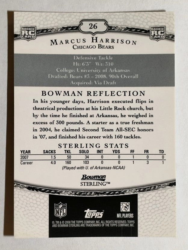 2008 Bowman Sterling #26 Marcus Harrison RC
