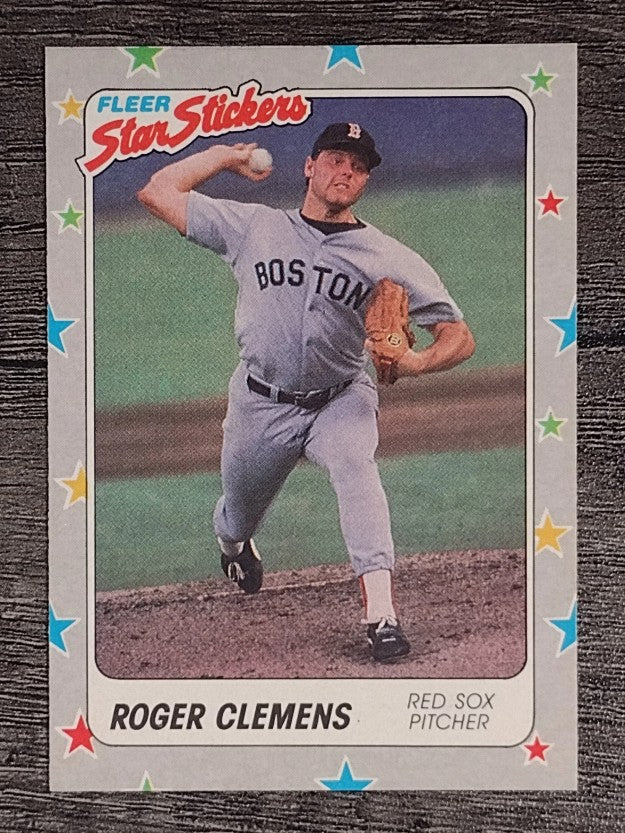 1988 Fleer Star Stickers #7 Roger Clemens