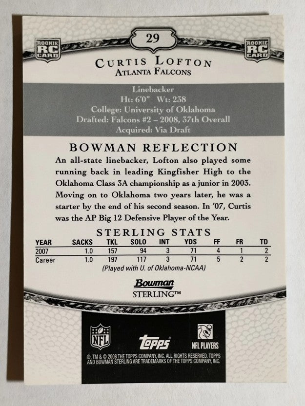 2008 Bowman Sterling #29 Curtis Lofton RC