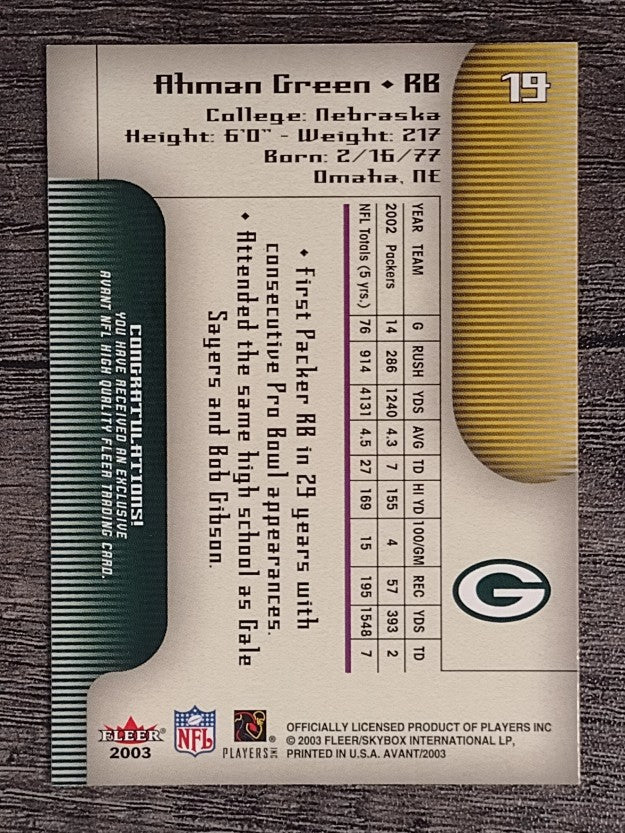 2003 Fleer Avant #19 Ahman Green