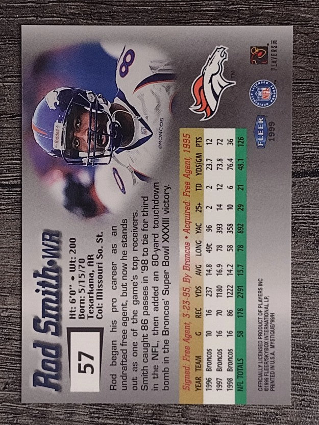 1999 Fleer Mystique Gold #57 Rod Smith (EXMT)