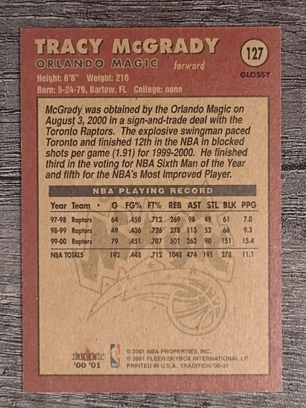 2000-01 Fleer Glossy #127 Tracy McGrady