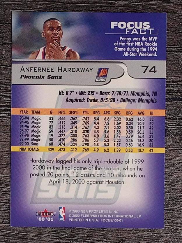 2000-01 Fleer Focus #74 Anfernee Hardaway