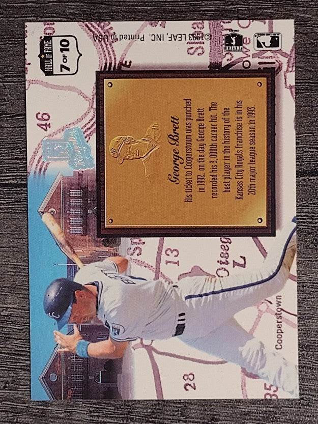 1993 Leaf Heading for the Hall #7 George Brett