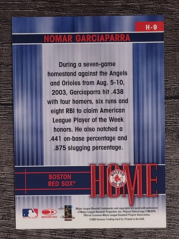 2004 Leaf Home/Away Second Edition #9H Nomar Garciaparra H