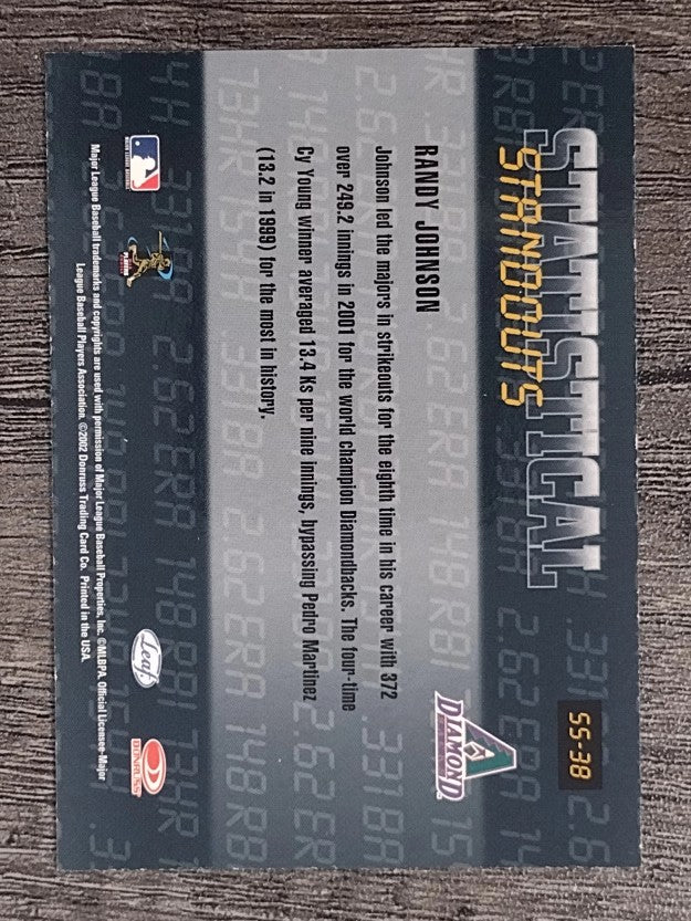 2002 Leaf Rookies and Stars Statistical Standouts #38 Randy Johnson