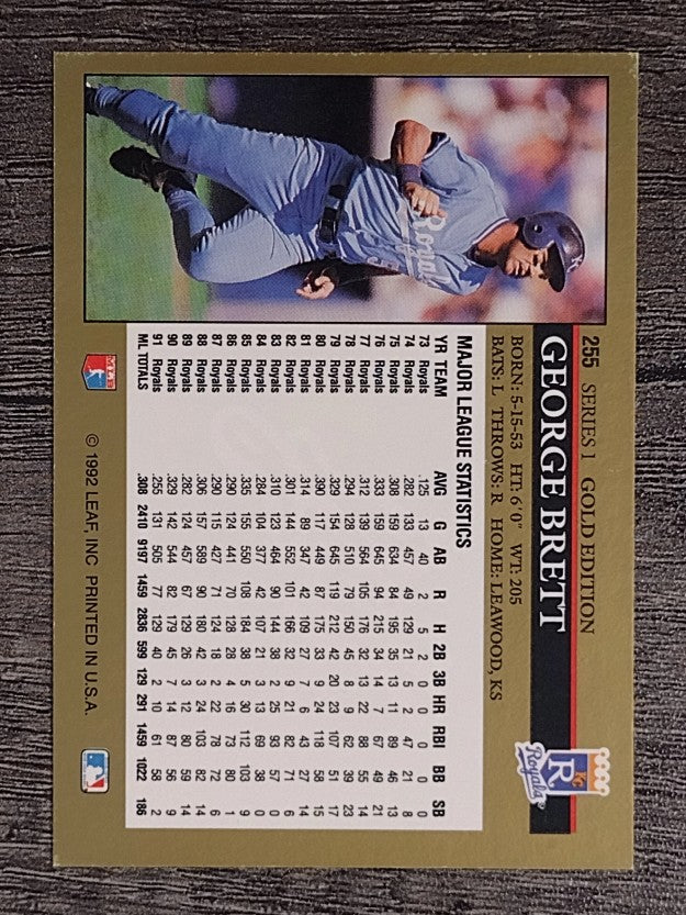 1992 Leaf Black Gold #255 George Brett