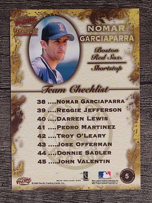1999 Paramount Team Checklists #5 Nomar Garciaparra