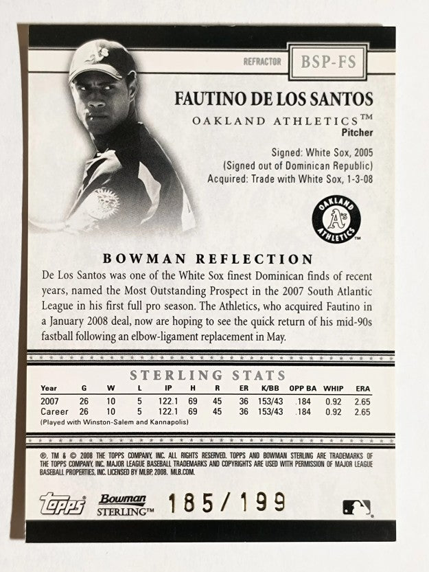 2008 Bowman Sterling Prospects Refractors #FS Fautino de los Santos