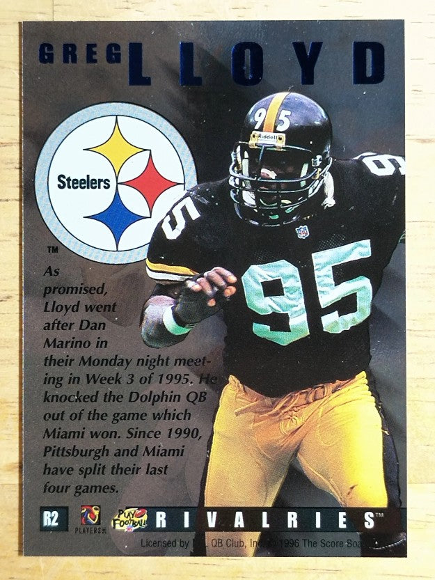 1996 Pro Line Rivalries #R2 Dan Marino/Greg Lloyd
