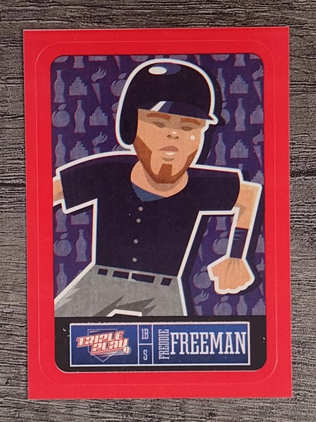 2013 Triple Play Stickers Red #1 Freddie Freeman