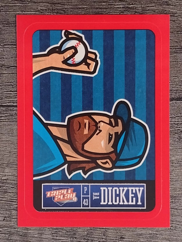 2013 Triple Play Stickers Red #16 R.A. Dickey