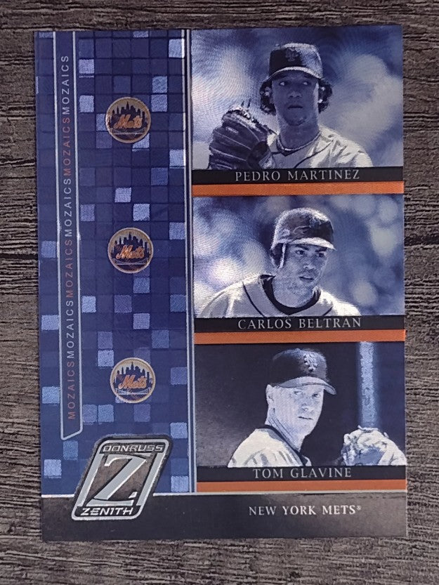 2005 Zenith Mozaics #1 Pedro Martinez/Carlos Beltran/Tom Glavine