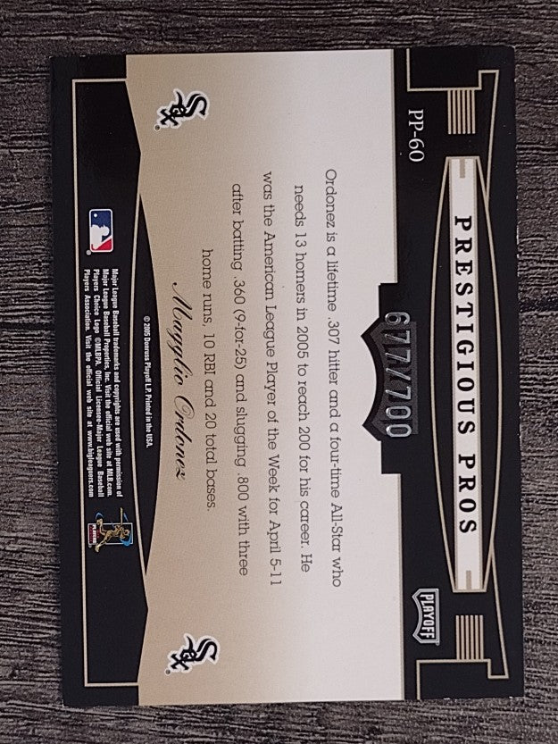 2005 Playoff Prestige Prestigious Pros Red #60 Magglio Ordonez