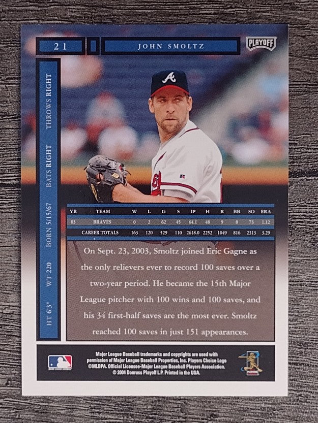 2004 Playoff Honors #21 John Smoltz