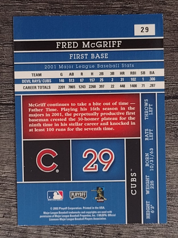 2002 Absolute Memorabilia #29 Fred McGriff