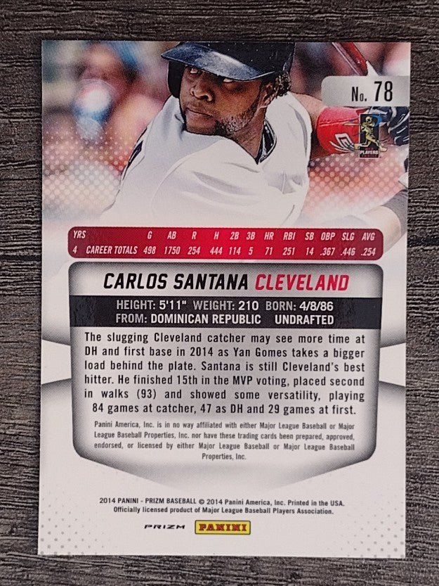 2014 Panini Prizm Prizms #78 Carlos Santana (NM)