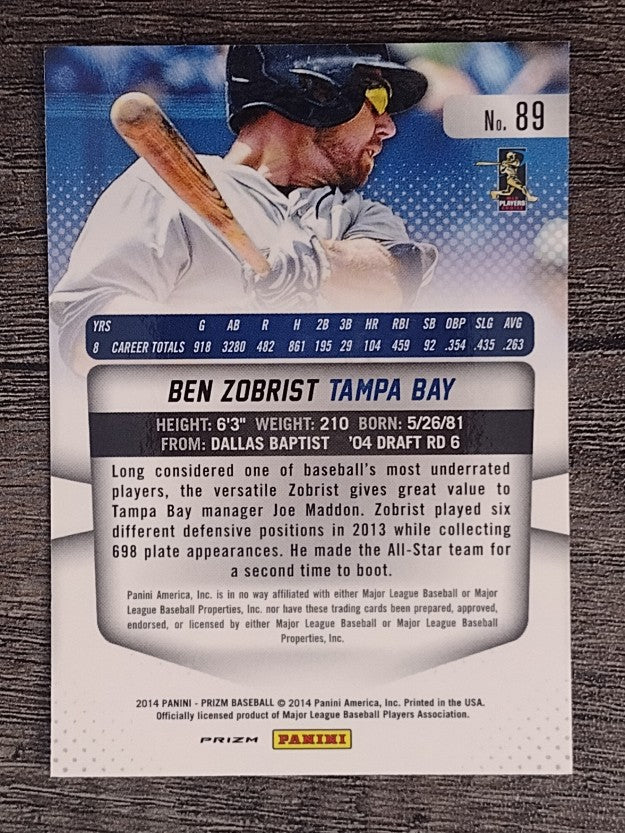 2014 Panini Prizm Prizms #89 Ben Zobrist