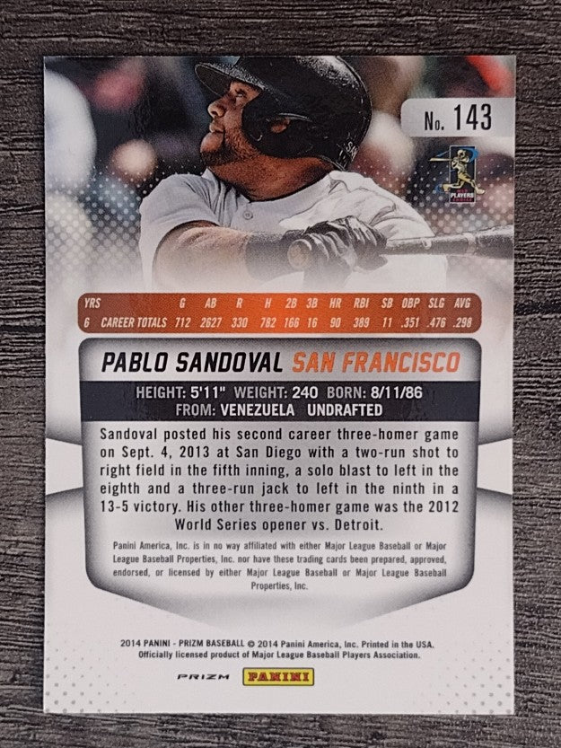 2014 Panini Prizm Prizms #143 Pablo Sandoval