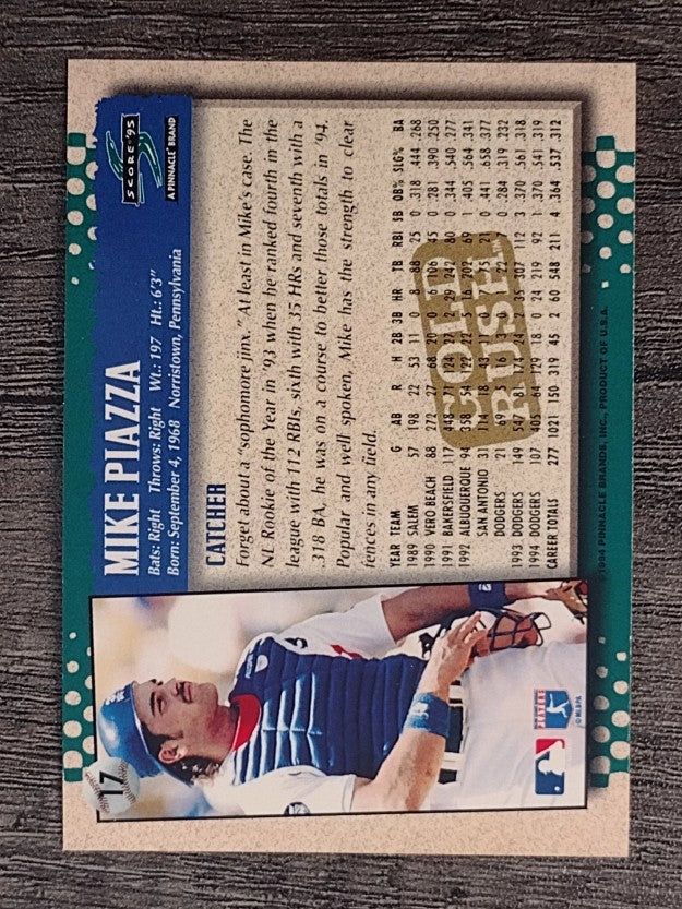 1995 Score Gold Rush #17 Mike Piazza (EXMT)