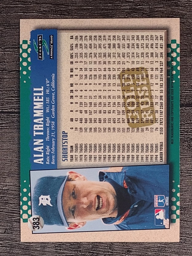 1995 Score Gold Rush #383 Alan Trammell