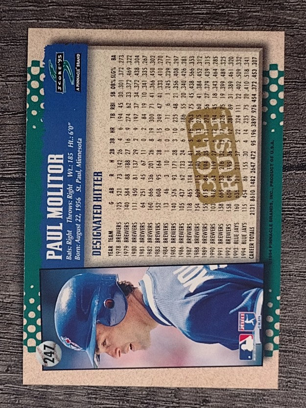 1995 Score Gold Rush #247 Paul Molitor